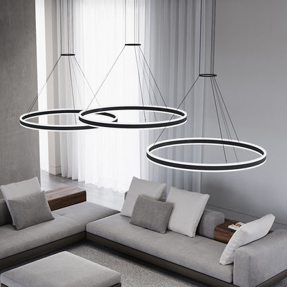 Double Corona LED Ring Pendant