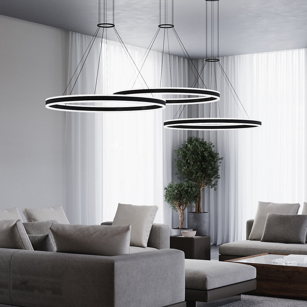 Double Corona LED Ring Pendant