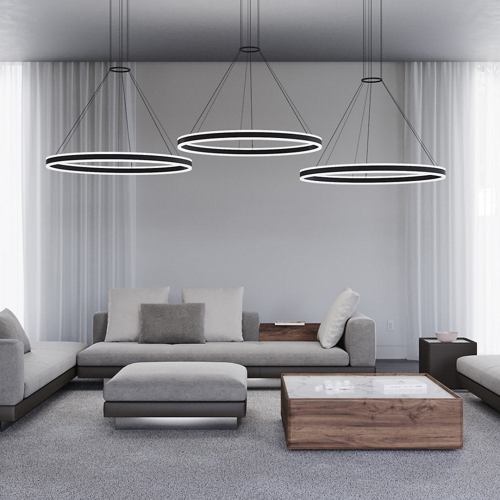 Double Corona LED Ring Pendant