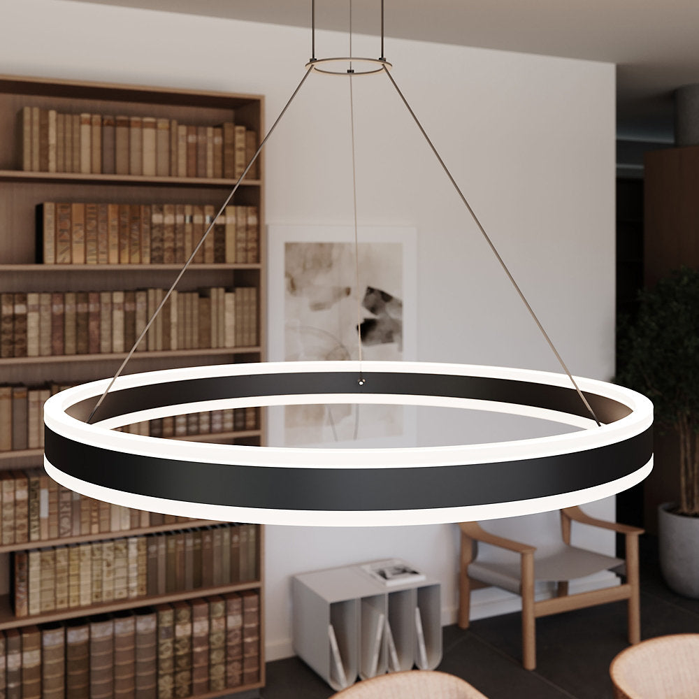 Double Corona LED Ring Pendant