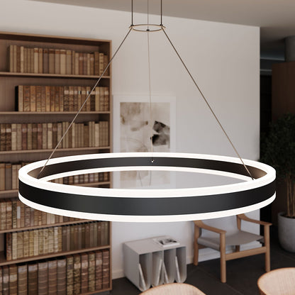 Double Corona LED Ring Pendant