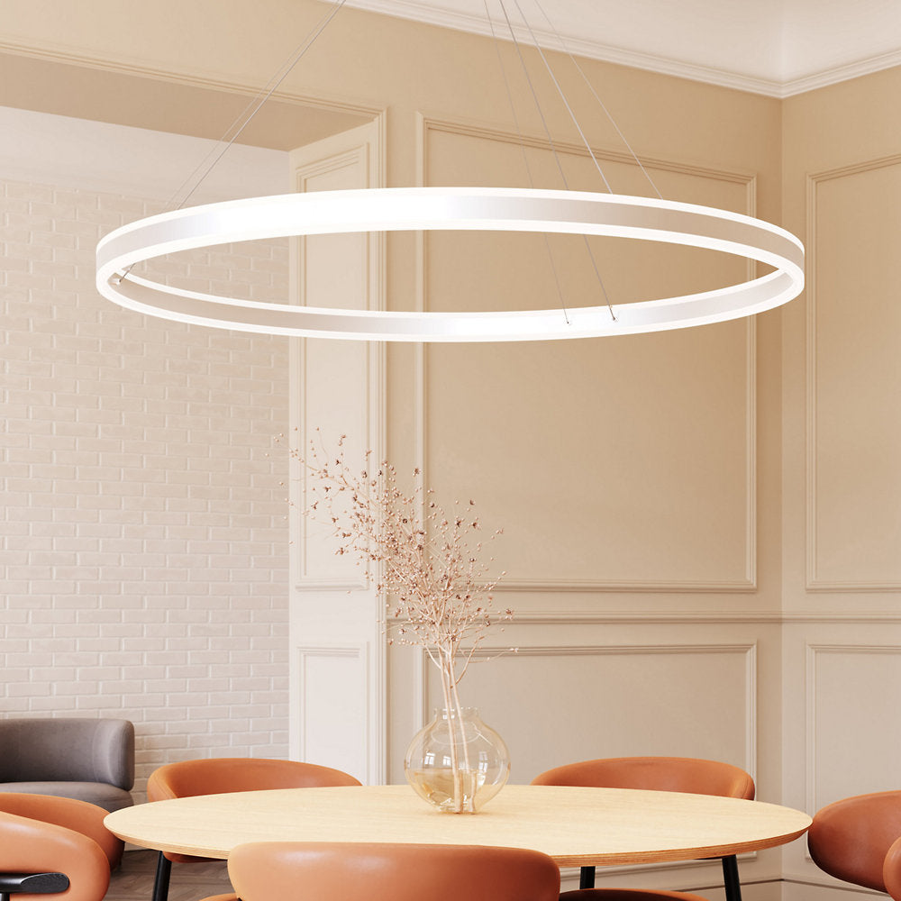 Double Corona LED Ring Pendant