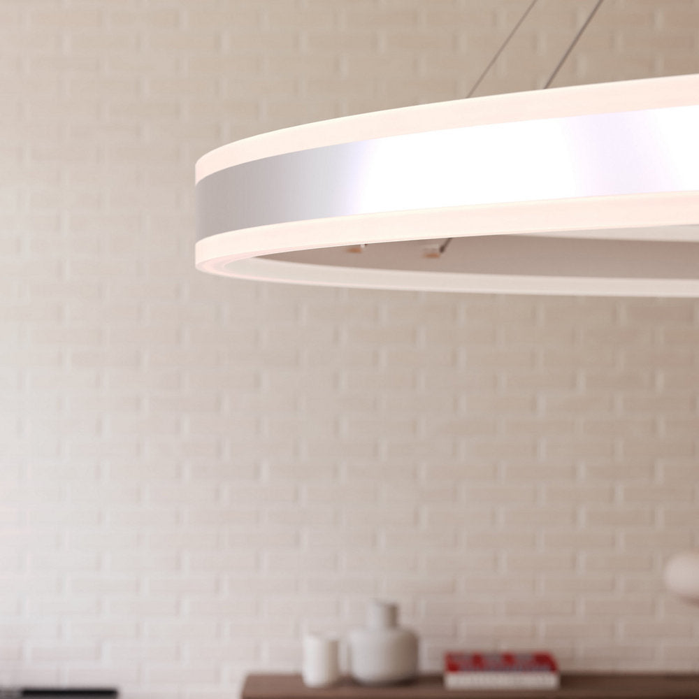 Double Corona LED Ring Pendant