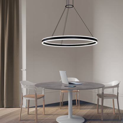 Double Corona LED Ring Pendant