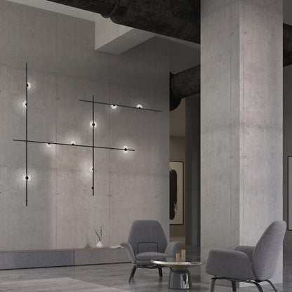 Suspenders 4-Bar Wall Mount Mezzaluna Luminaires