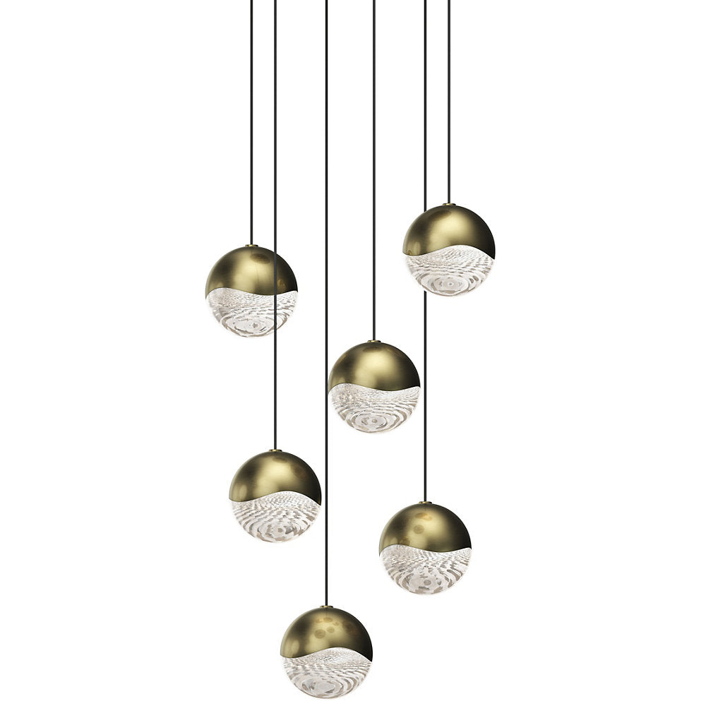 Grapes LED 6-Light Round Multipoint Pendant