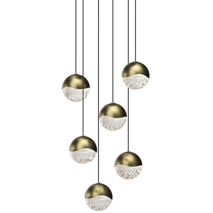 Grapes LED 6-Light Round Multipoint Pendant