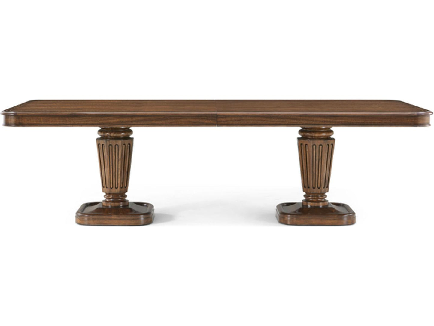 Haddon 128-Inch Extension Dining Table in Heirloom Finish