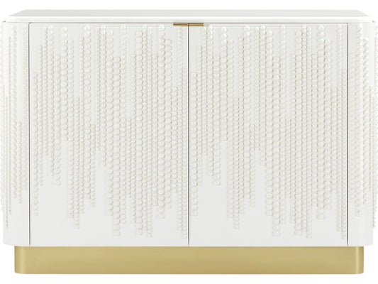 Judith Leiber Couture 2-Door Cabinet in Solstice and Pearl Finish