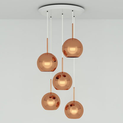 Copper Round Multi-Light Pendant