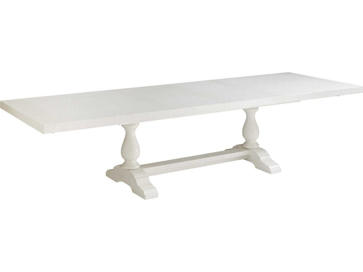 Ocean Breeze Captiva Rectangular Extendable Dining Table in Shell White
