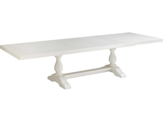 Ocean Breeze Captiva Rectangular Extendable Dining Table in Shell White