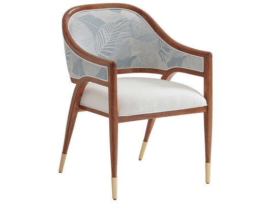Palm Desert Jameson Upholstered Dining Armchair in Winter White