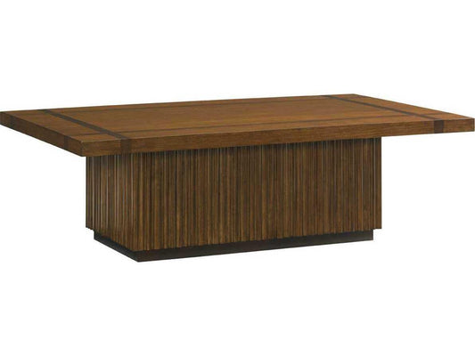 Island Fusion Castaway Rectangle Cocktail Table Walnut Inlays