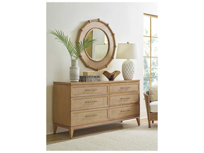 Key Biscayne Matheson Double Dresser with Six Raffia Drawers