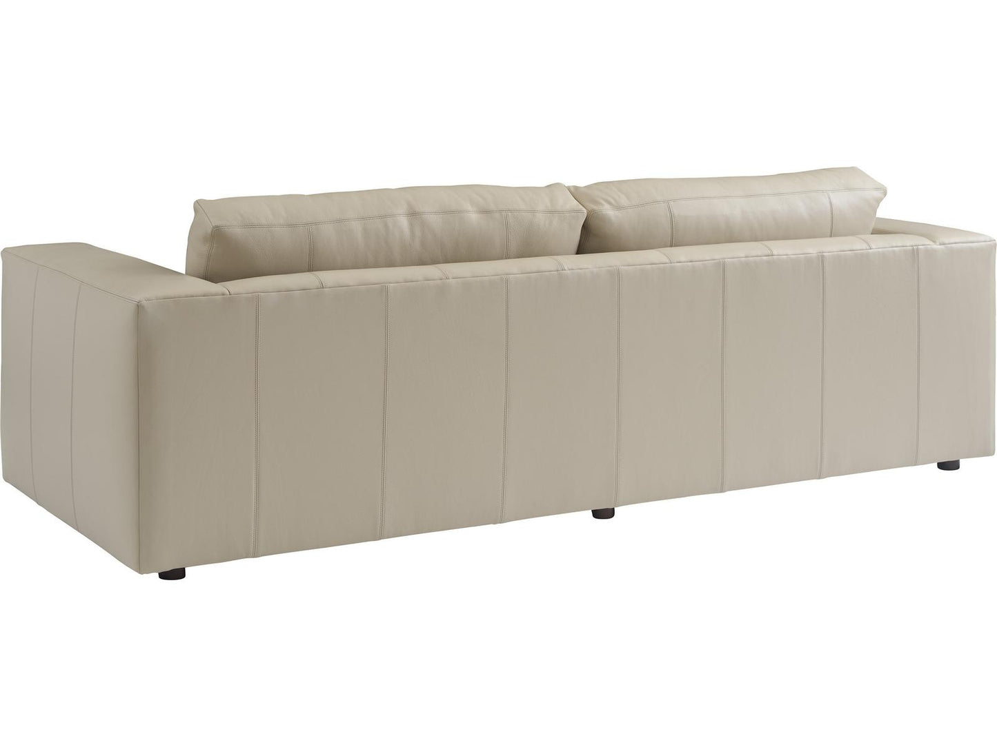 Key Biscayne Granville 2-Seat Leather Sofa in Cream