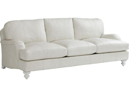 Ocean Breeze White Leather Sofa