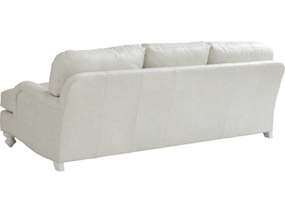 Ocean Breeze White Leather Sofa