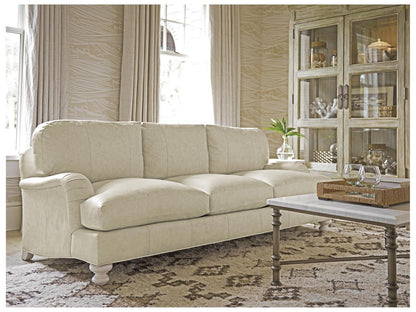 Ocean Breeze White Leather Sofa