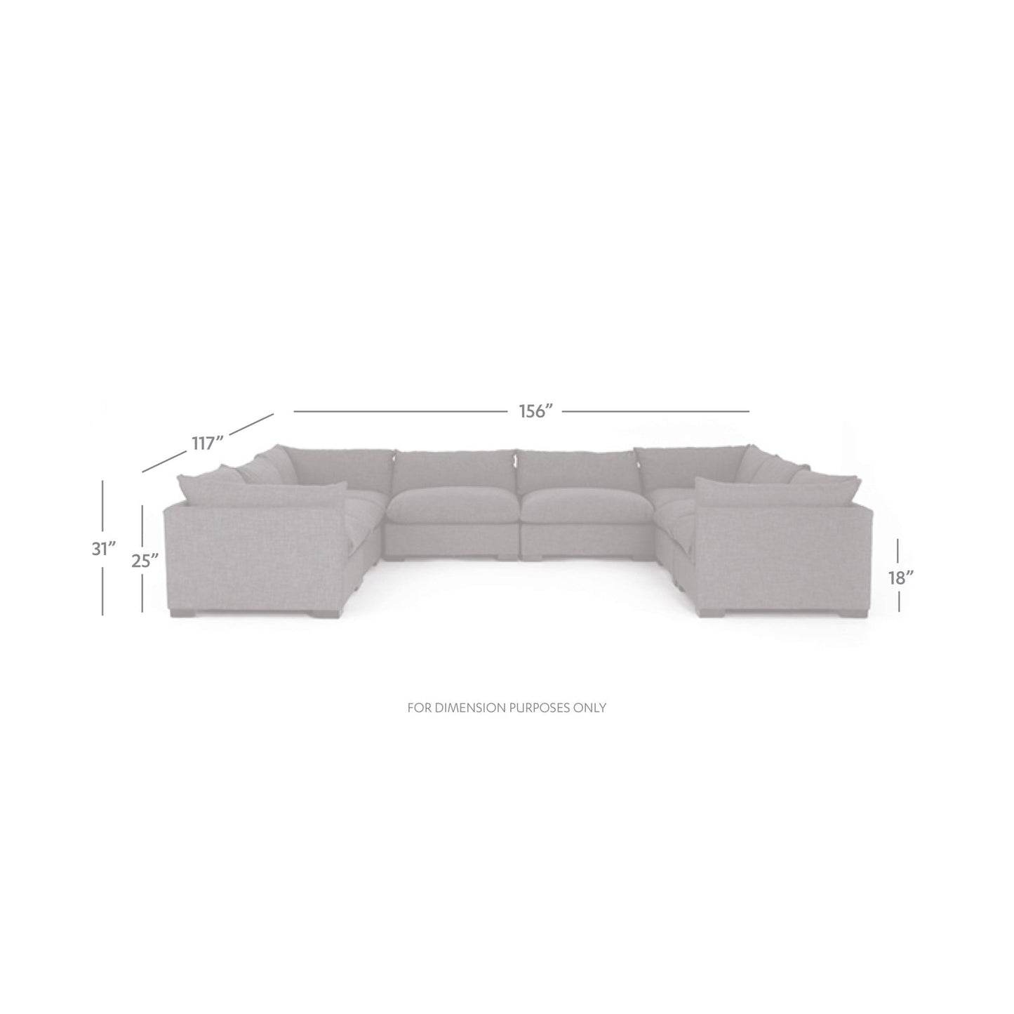 Four Hands Westwood 8 PC Sectional