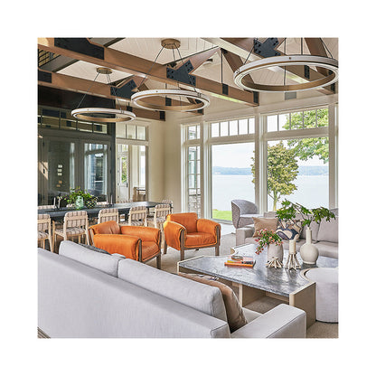 Strata LED Chandelier with Glass