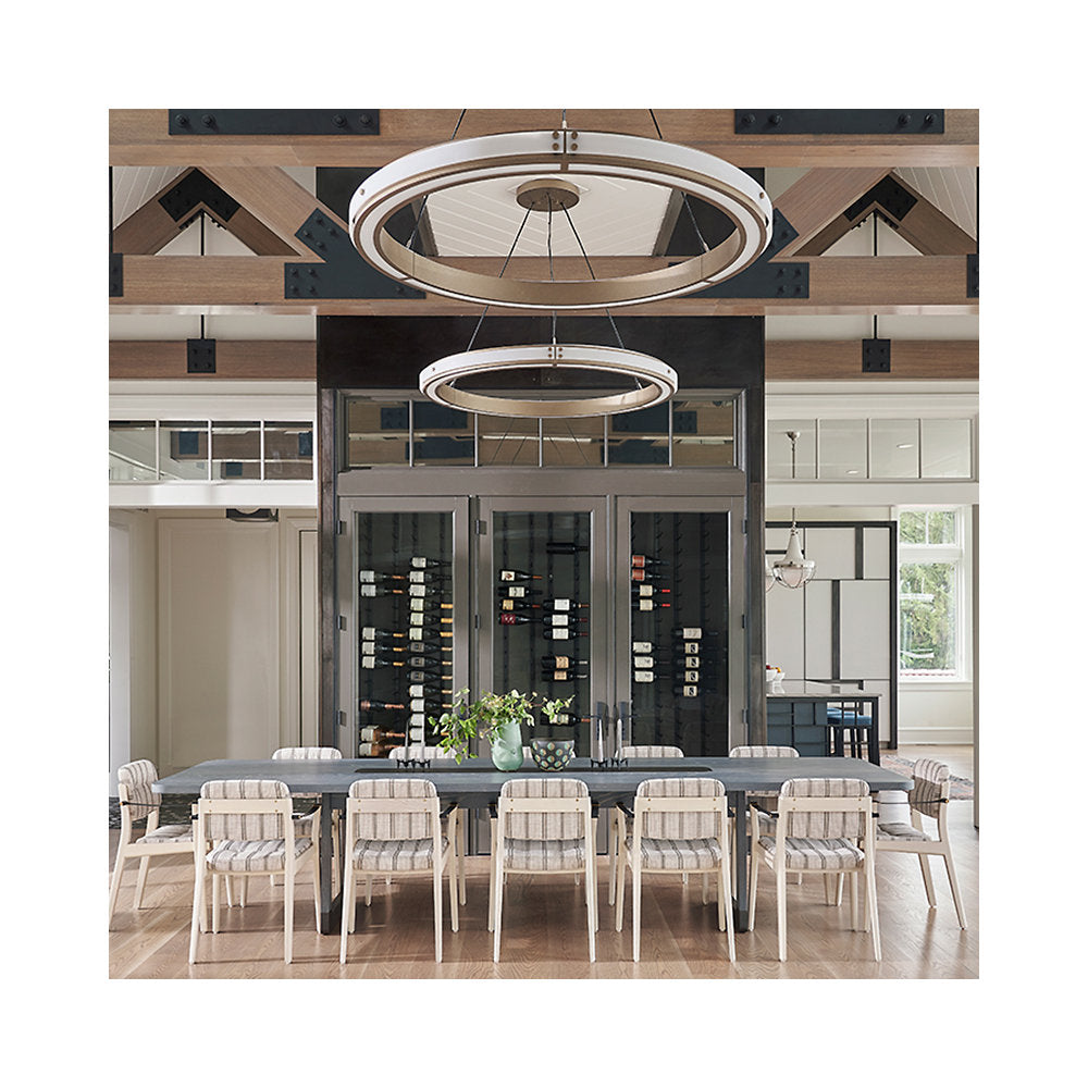 Strata LED Chandelier with Glass