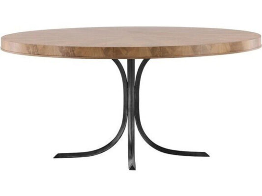 Rendition 72-Inch Round Wood Dining Table in Mocha
