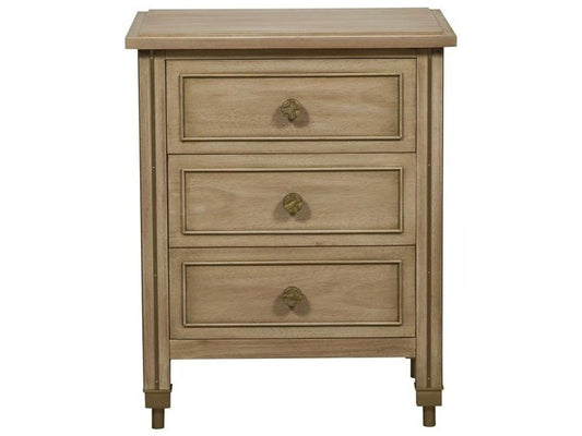 Reflection 3-Drawer Nightstand in Latte Bleached Mahogany