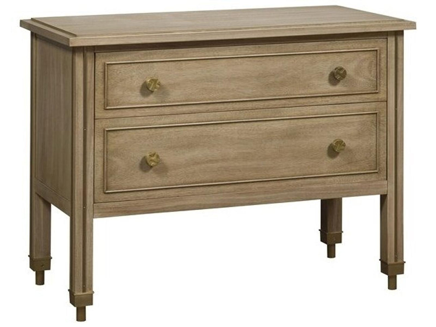 Reflection 2-Drawer Nightstand in Latte Bleached Mahogany