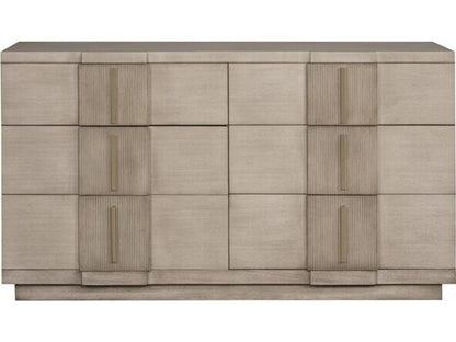 Axis 6-Drawer Double Dresser in Pebble Path Ash Wood