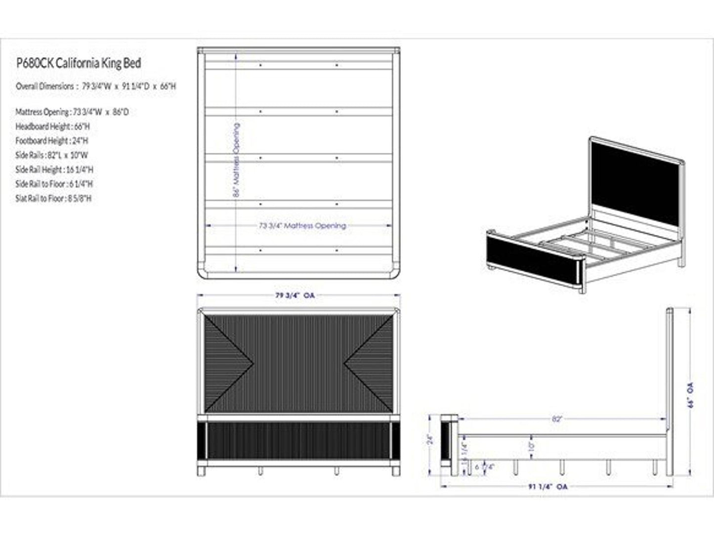 Form Natural Oak Wood King Platform Bed