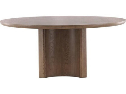 Form 68-Inch Round Dining Table in Saddle Finish