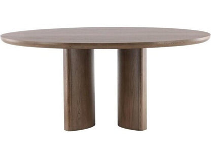 Form 68-Inch Round Dining Table in Saddle Finish