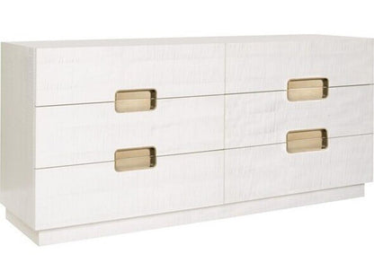 Splendor 4-Drawers White Solid Wood Double Dresser