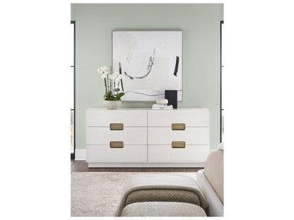 Splendor 4-Drawers White Solid Wood Double Dresser