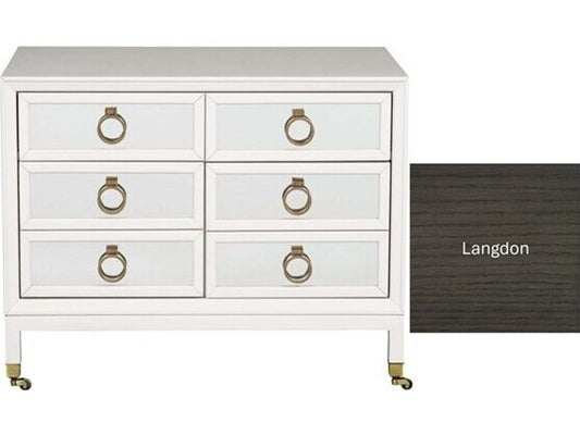 Alister Rectangular Wood End Table Langdon Finish