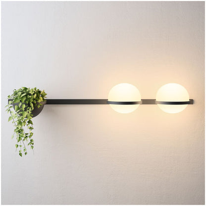 Palma Double Horizontal LED Wall Sconce with Planter