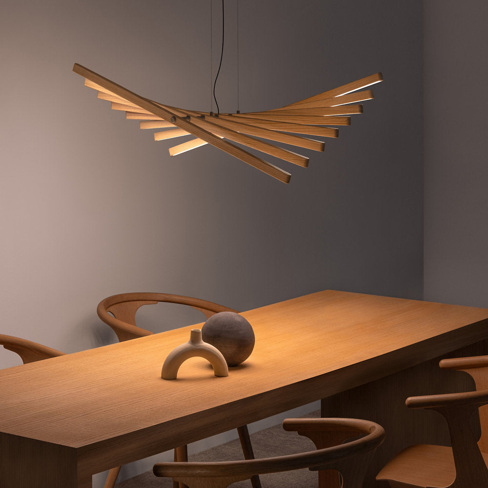 Rhythm Wood LED Pendant