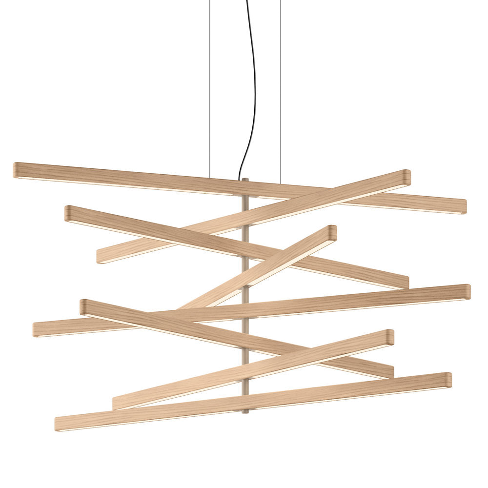 Rhythm Wood Vertical LED Pendant