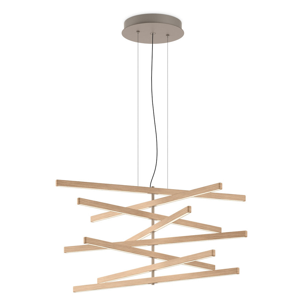Rhythm Wood Vertical LED Pendant