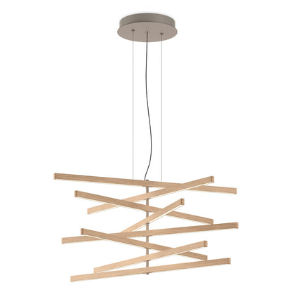 Rhythm Wood Vertical LED Pendant