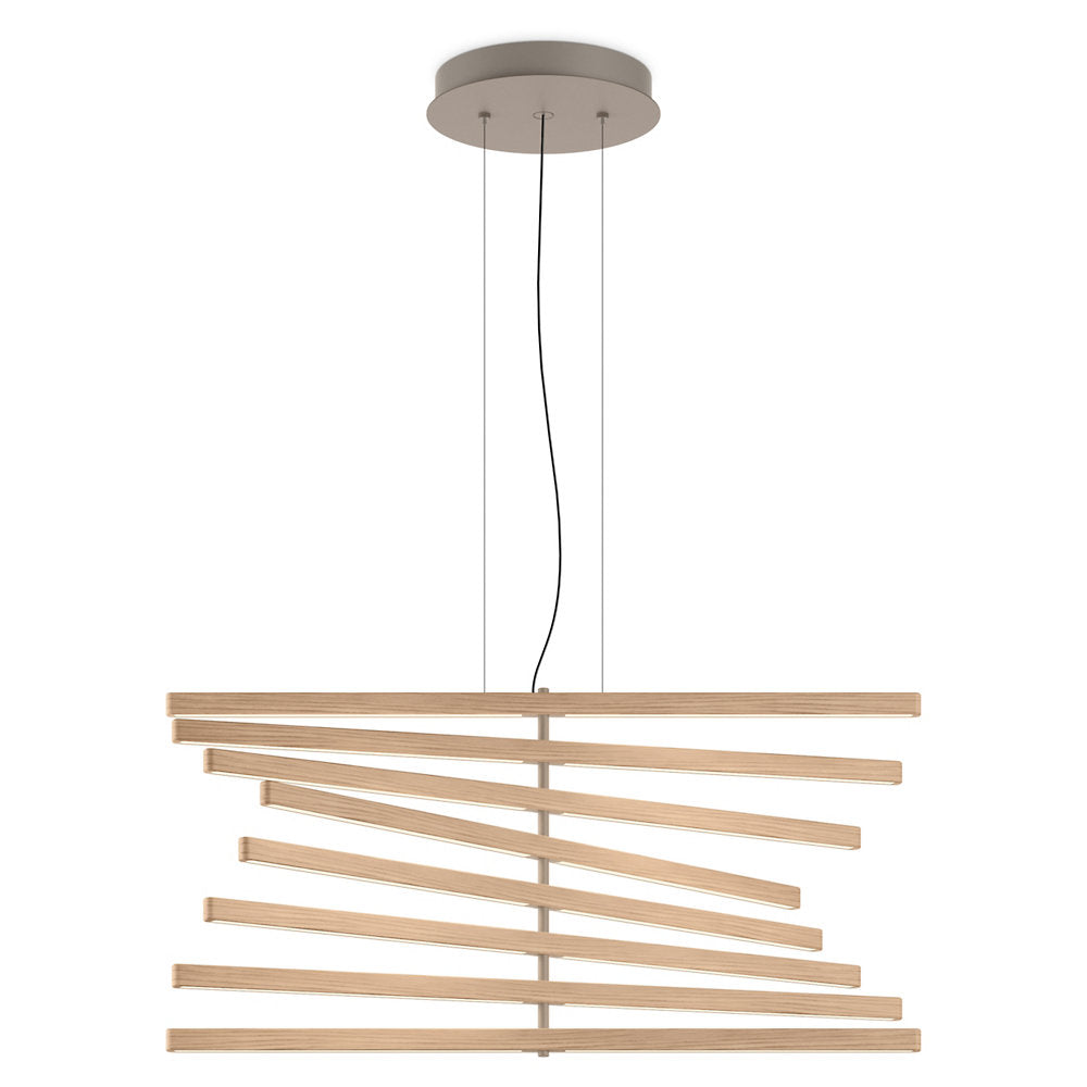 Rhythm Wood Vertical LED Pendant