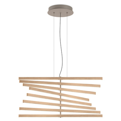 Rhythm Wood Vertical LED Pendant