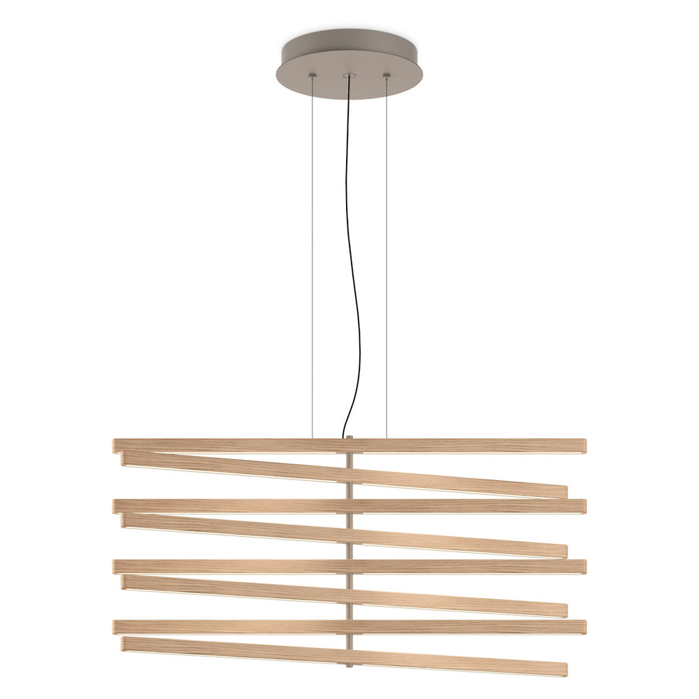 Rhythm Wood Vertical LED Pendant