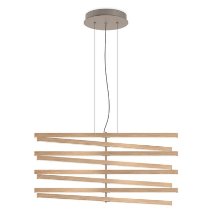 Rhythm Wood Vertical LED Pendant