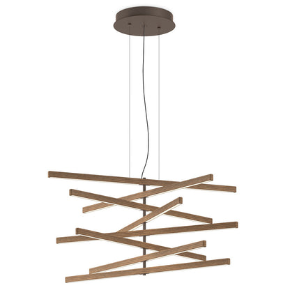 Rhythm Wood Vertical LED Pendant