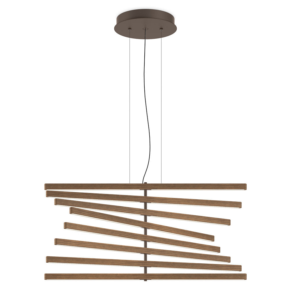 Rhythm Wood Vertical LED Pendant