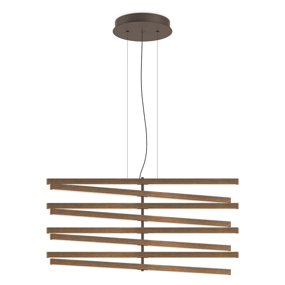 Rhythm Wood Vertical LED Pendant