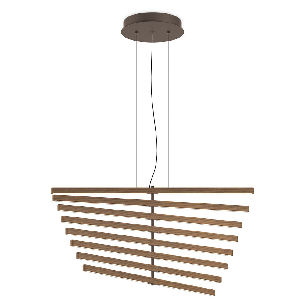 Rhythm Wood Vertical LED Pendant