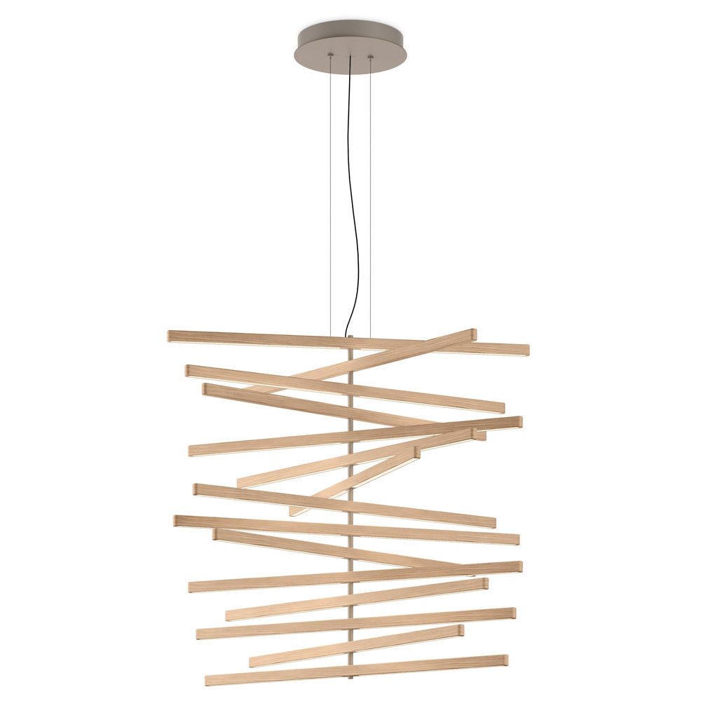 Rhythm Wood Vertical LED Pendant
